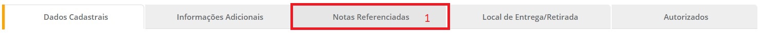 Imagem da tela de Notas Referenciadas