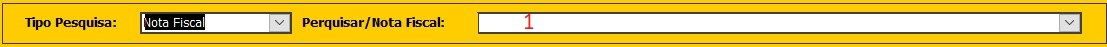 Imagem da tela de pesquisa de notas fiscais