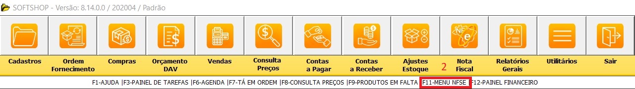 Atalho Menu NFSe